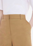  WIDE LEG TAILORED BERMUDA IN COTTON GABARDINE