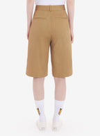  WIDE LEG TAILORED BERMUDA IN COTTON GABARDINE