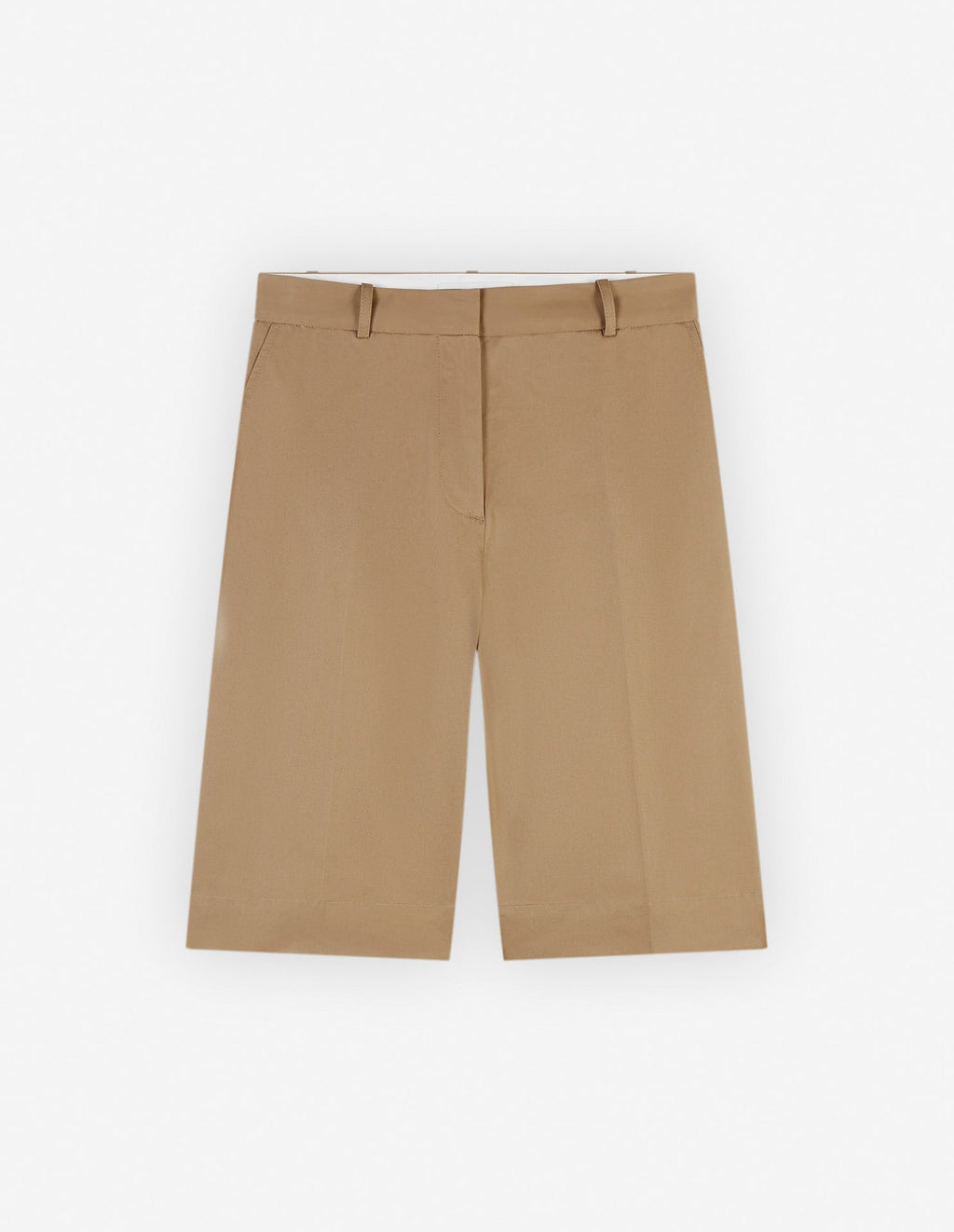  WIDE LEG TAILORED BERMUDA IN COTTON GABARDINE