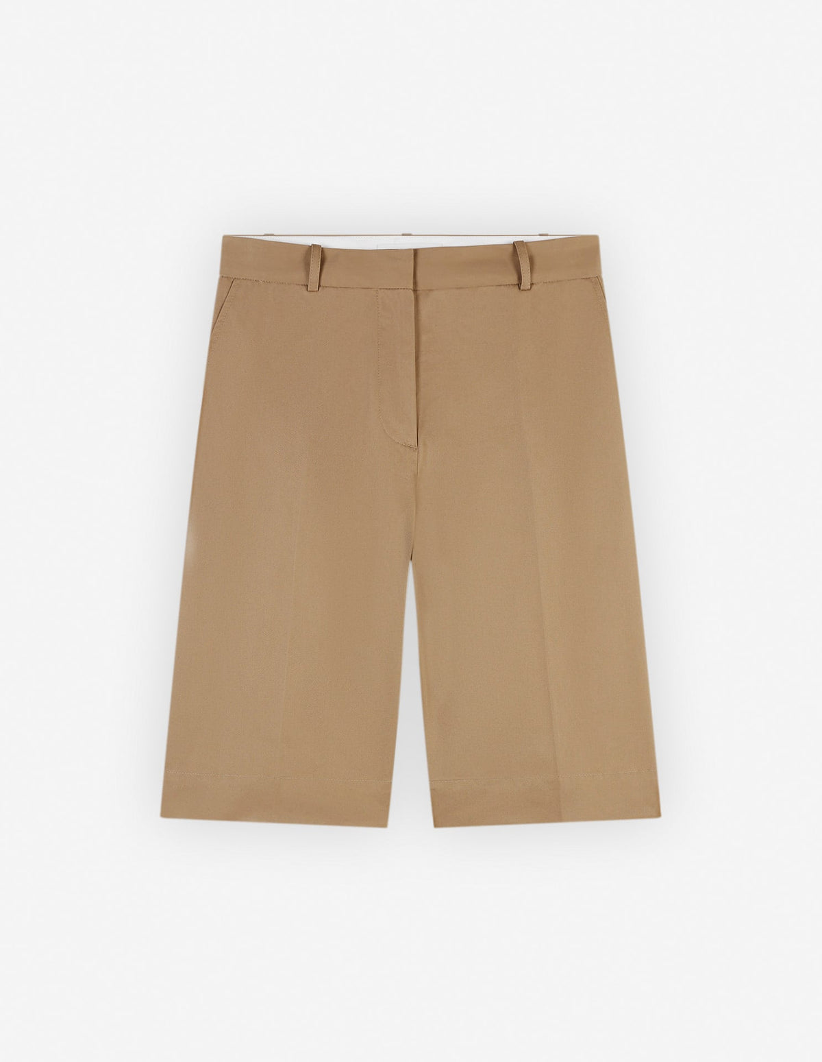  WIDE LEG TAILORED BERMUDA IN COTTON GABARDINE