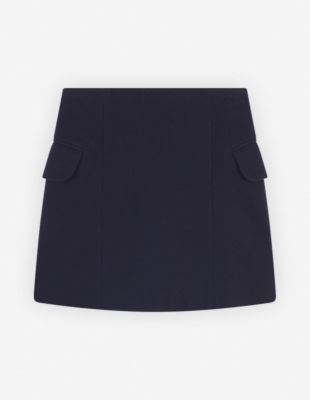  MINI A-LINE WRAP SKIRT IN TEXTURISED WOOL BLEND TW