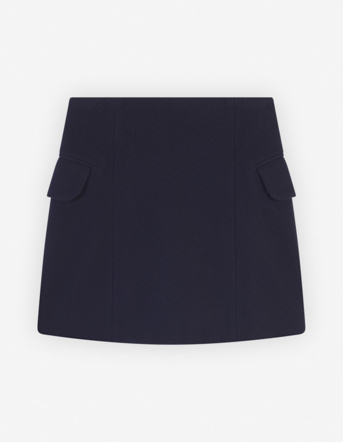  MINI A-LINE WRAP SKIRT IN TEXTURISED WOOL BLEND TW