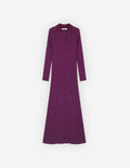  TONAL FOX HEAD PATCH FINE RIBBED DRESS WITH STRIPE