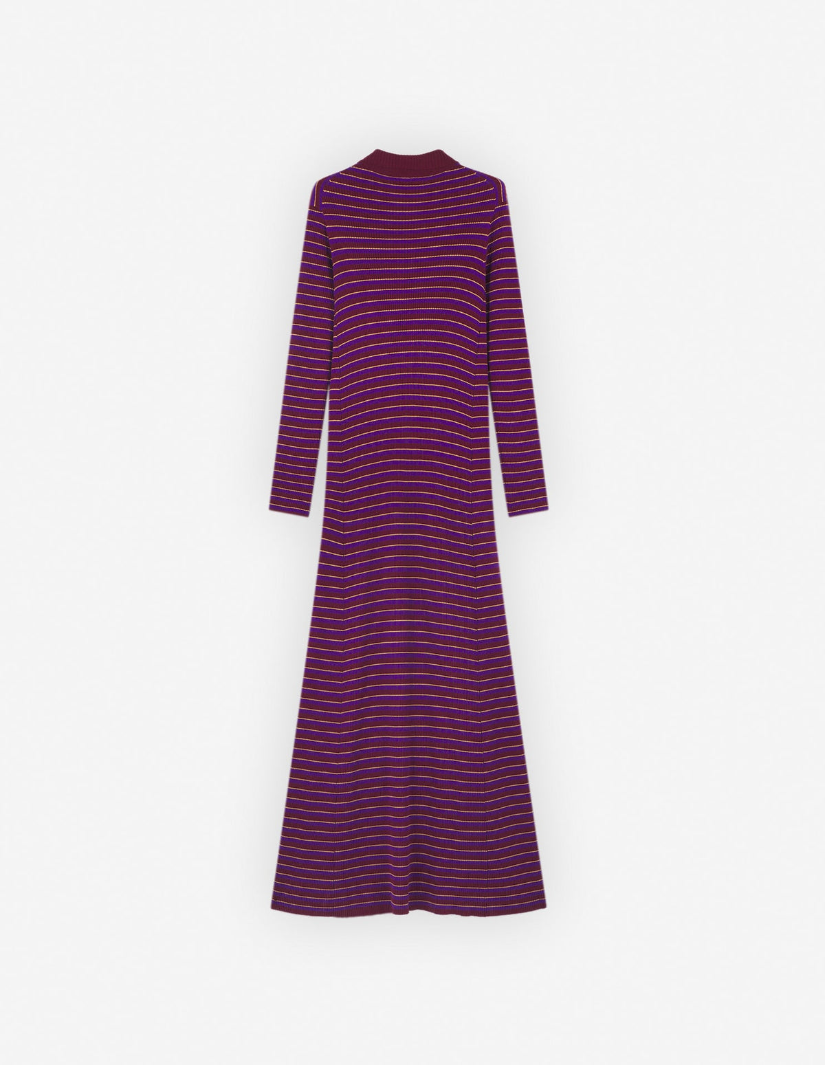  TONAL FOX HEAD PATCH FINE RIBBED DRESS WITH STRIPE
