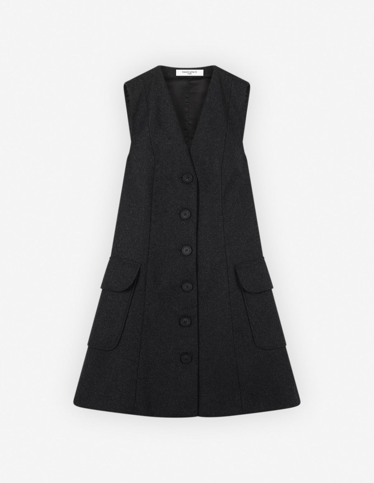  A-LINE MINI DRESS WITH FLAPPED-PATCH POCKETS