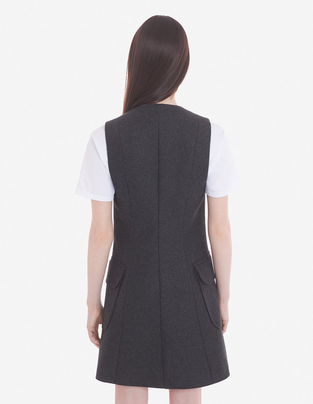  A-LINE MINI DRESS WITH FLAPPED-PATCH POCKETS
