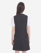  A-LINE MINI DRESS WITH FLAPPED-PATCH POCKETS