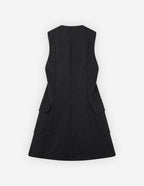  A-LINE MINI DRESS WITH FLAPPED-PATCH POCKETS