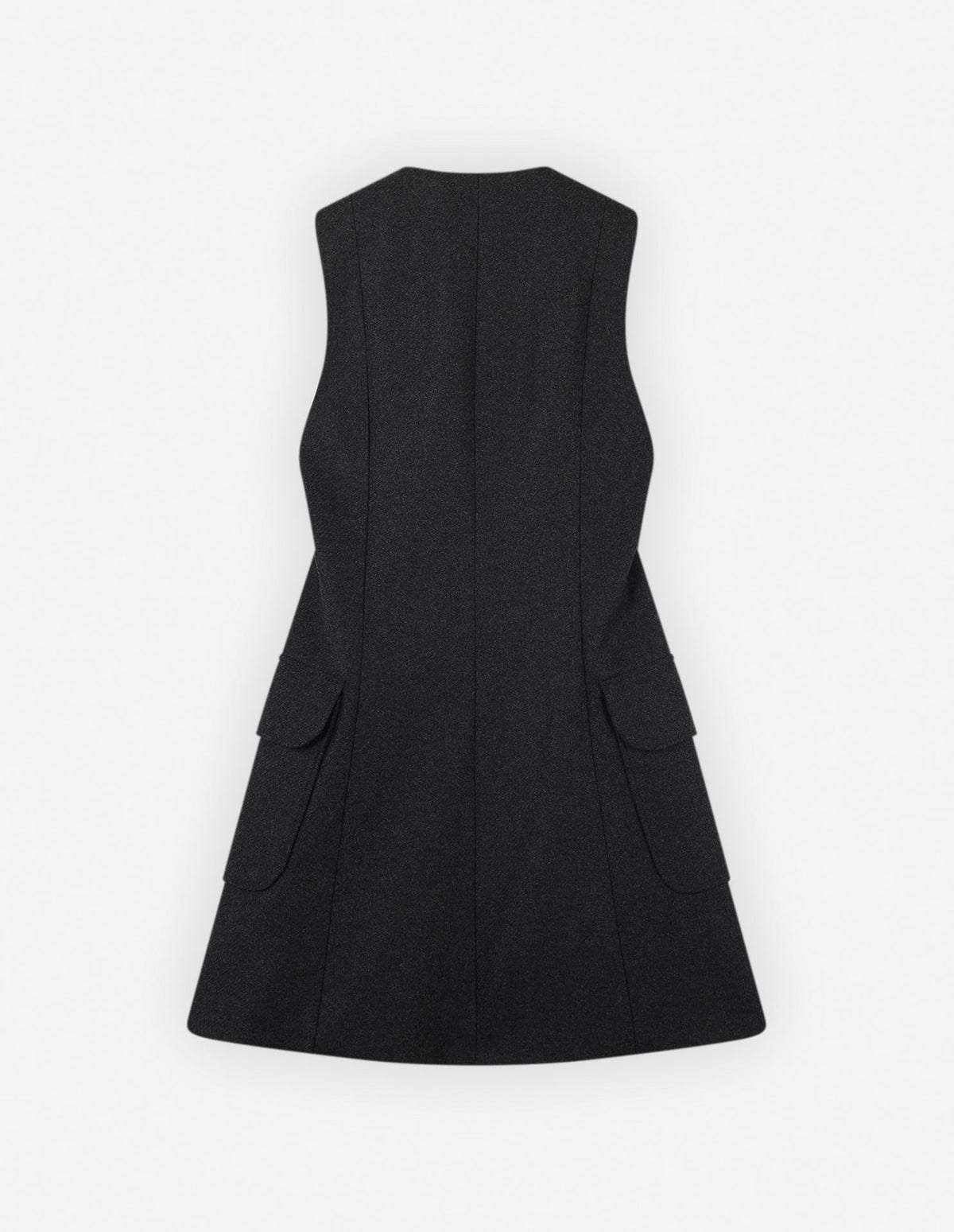  A-LINE MINI DRESS WITH FLAPPED-PATCH POCKETS