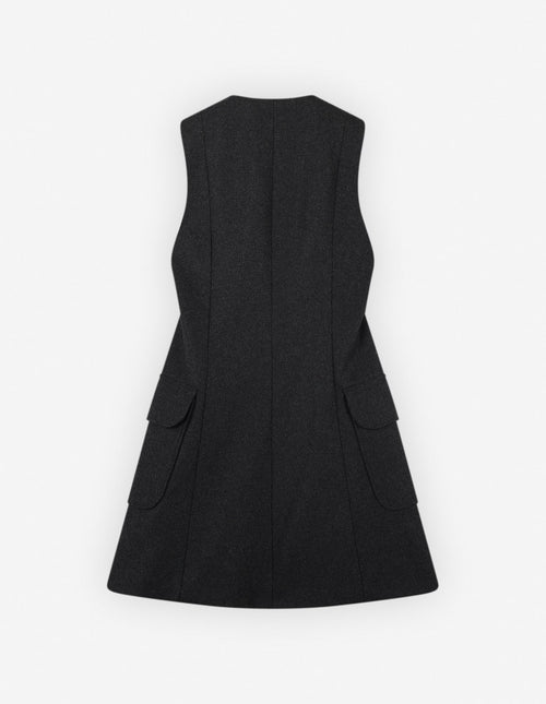  A-LINE MINI DRESS WITH FLAPPED-PATCH POCKETS