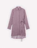  KNEE-LENGTH SHIRT DRESS IN COTTON WITH LOGO HANDWRITING