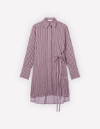  KNEE-LENGTH SHIRT DRESS IN COTTON WITH LOGO HANDWRITING