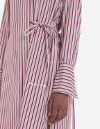  KNEE-LENGTH SHIRT DRESS IN COTTON WITH LOGO HANDWRITING