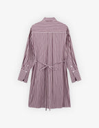  KNEE-LENGTH SHIRT DRESS IN COTTON WITH LOGO HANDWRITING