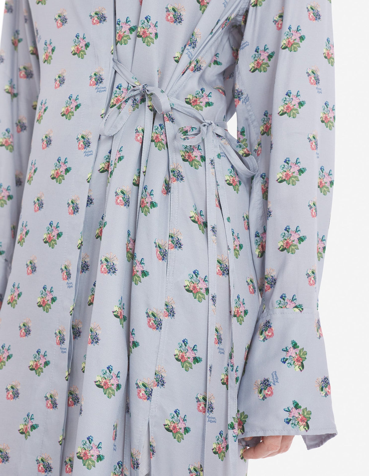  KNEE SHIRT DRESS IN FLORAL PRINTED VISCOSE TWILL