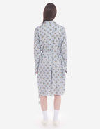  KNEE SHIRT DRESS IN FLORAL PRINTED VISCOSE TWILL