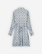  KNEE SHIRT DRESS IN FLORAL PRINTED VISCOSE TWILL