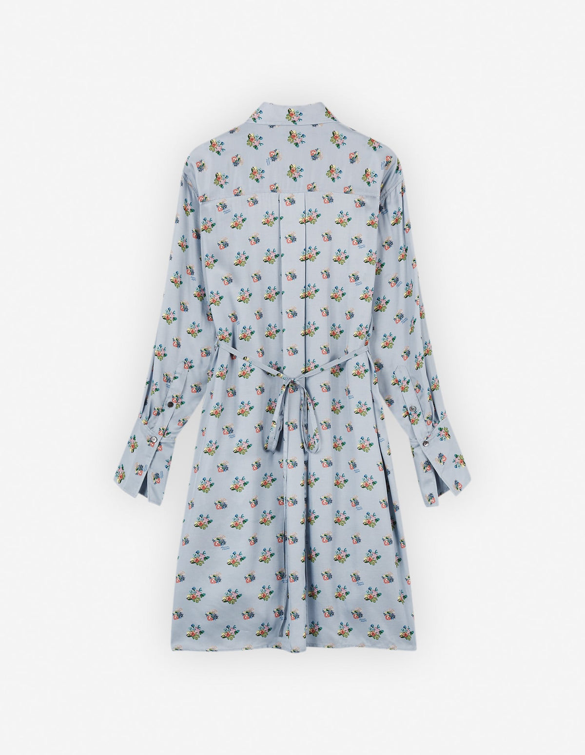  KNEE SHIRT DRESS IN FLORAL PRINTED VISCOSE TWILL