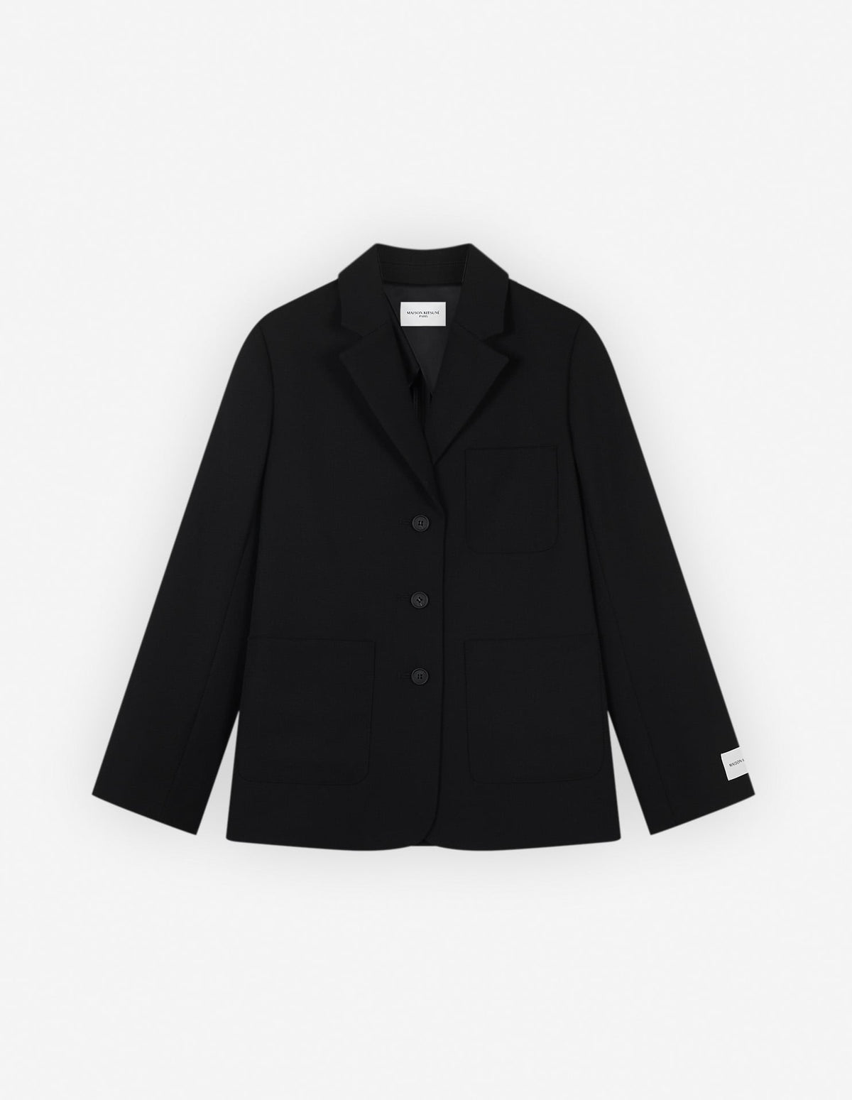  SINGLE-BREASTED JACKET IN TEXTURISED FLUID TECHNIC