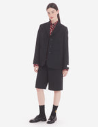  SINGLE-BREASTED JACKET IN TEXTURISED FLUID TECHNIC