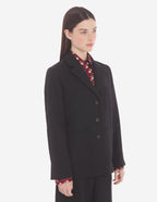  SINGLE-BREASTED JACKET IN TEXTURISED FLUID TECHNIC