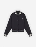  TEDDY BLOUSON IN COTTON SATIN WITH GREY FOX HEAD P
