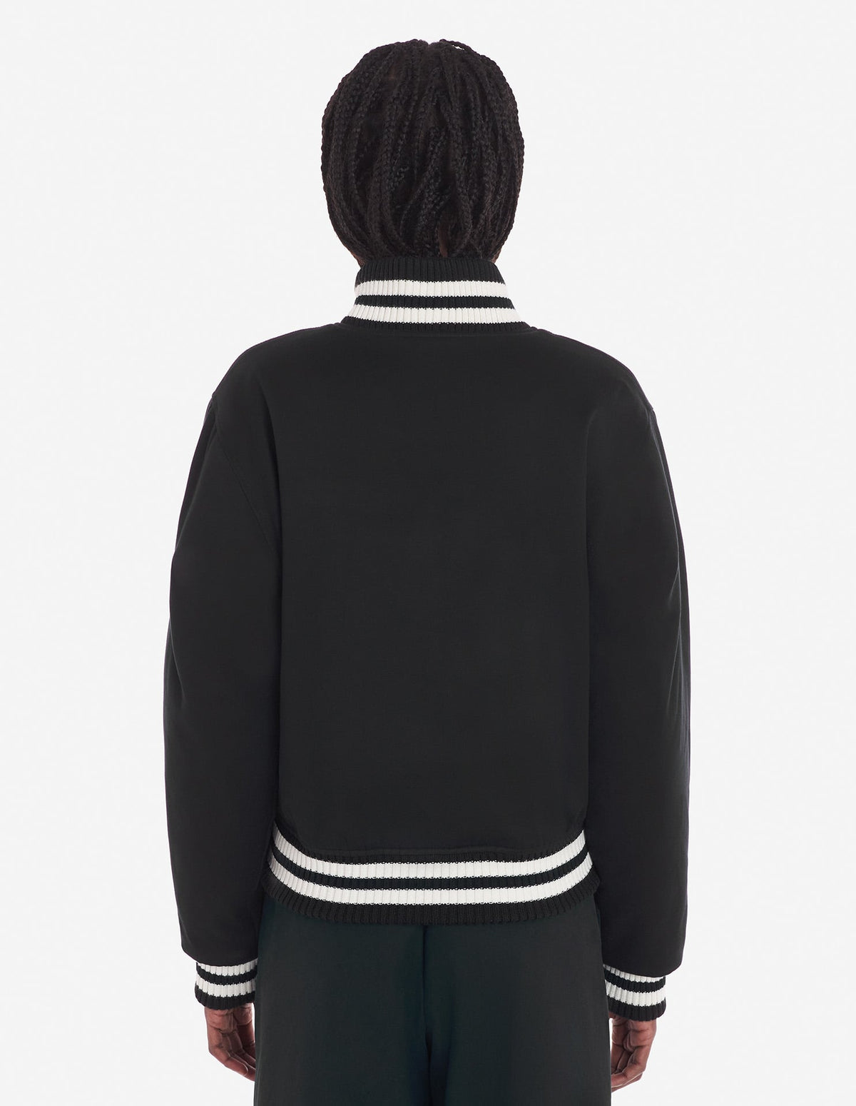  TEDDY BLOUSON IN COTTON SATIN WITH GREY FOX HEAD P