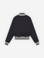  TEDDY BLOUSON IN COTTON SATIN WITH GREY FOX HEAD P