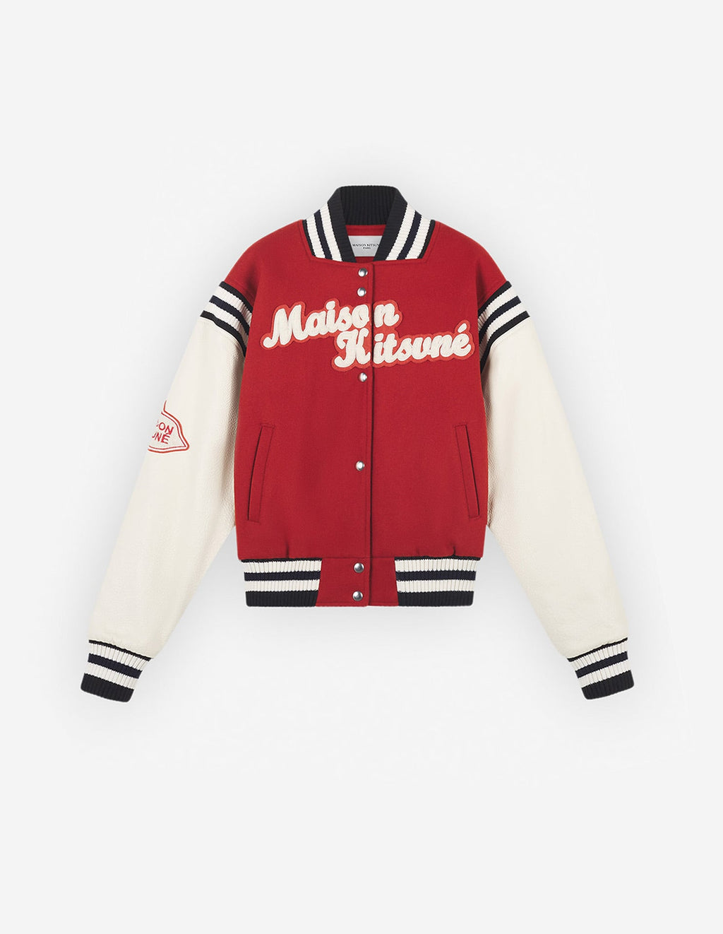  VARSITY JACKET IN WOOL FELT WITH LEATHER SLEEVES