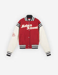  VARSITY JACKET IN WOOL FELT WITH LEATHER SLEEVES