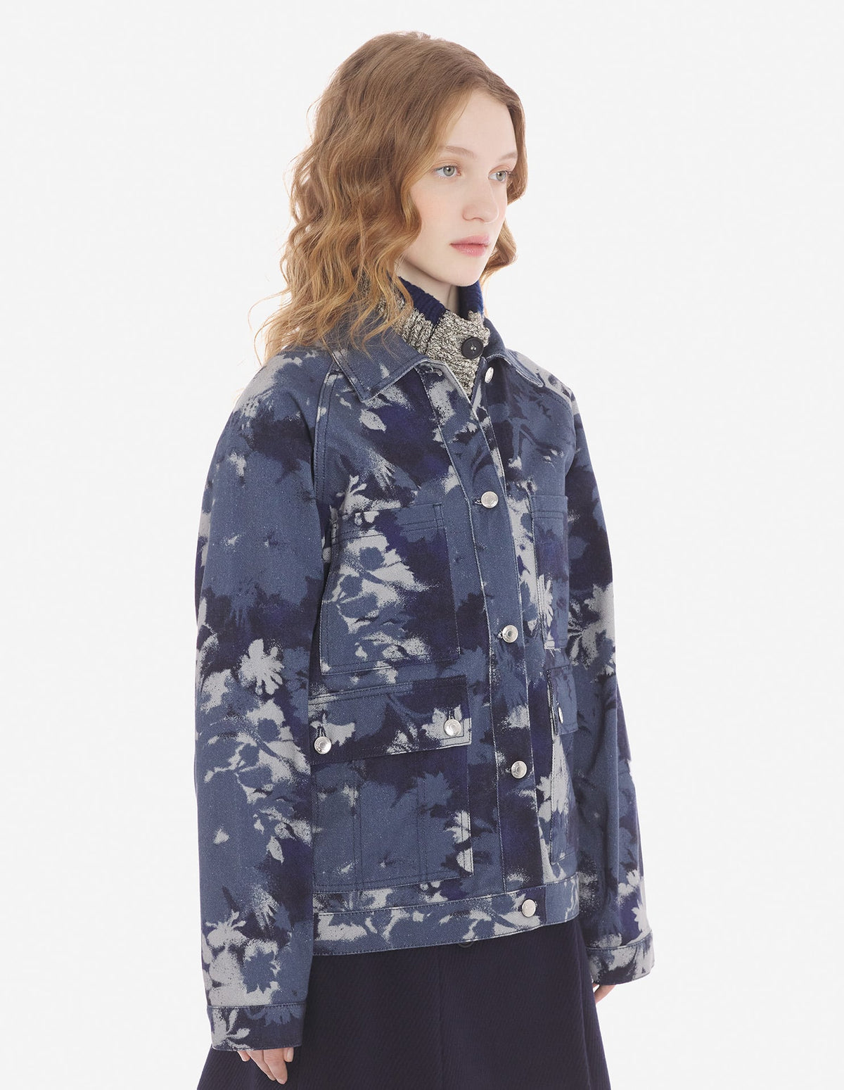  WORKWEAR JACKET IN BOUQUET CAMEO PRINTED COTTON DR