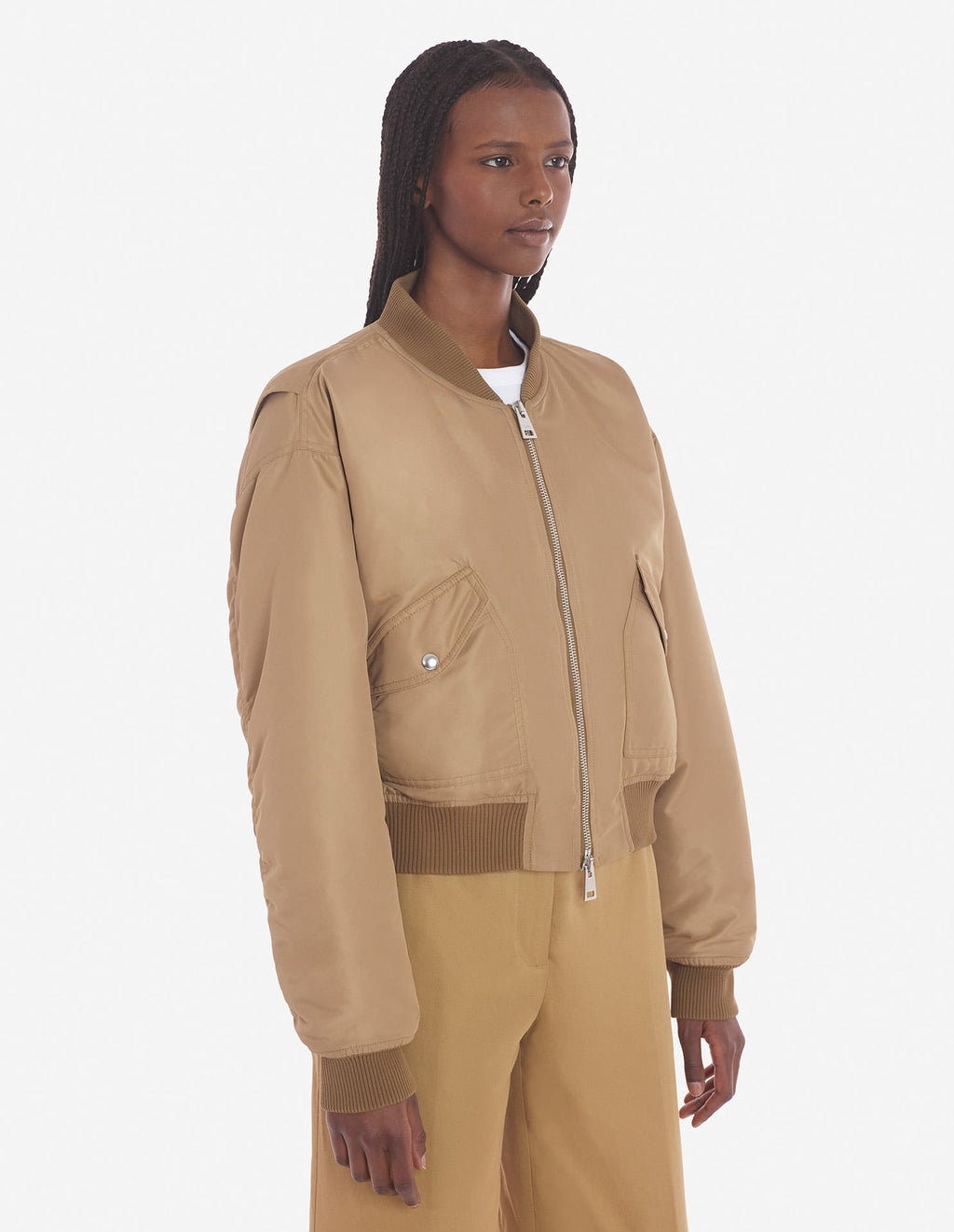  BOMBER IN NYLON WITH LOGO HANDWRITING EMBROIDERY