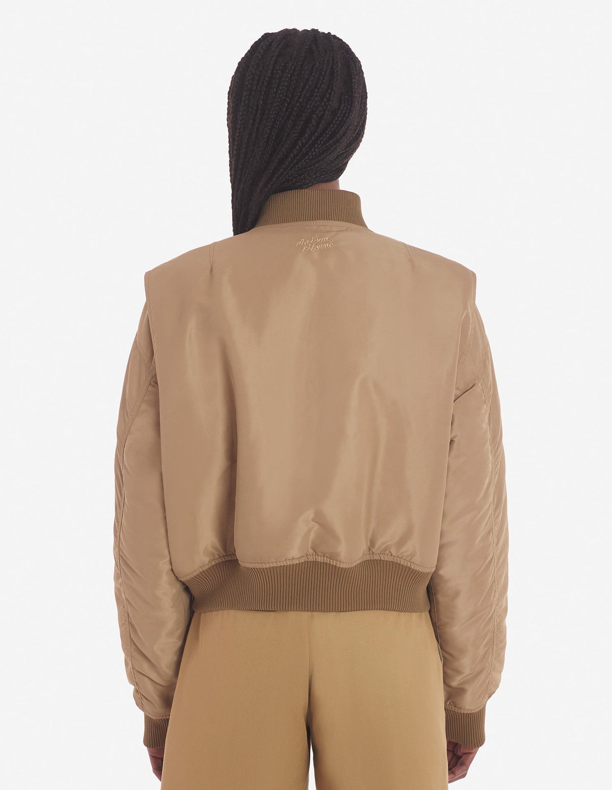  BOMBER IN NYLON WITH LOGO HANDWRITING EMBROIDERY