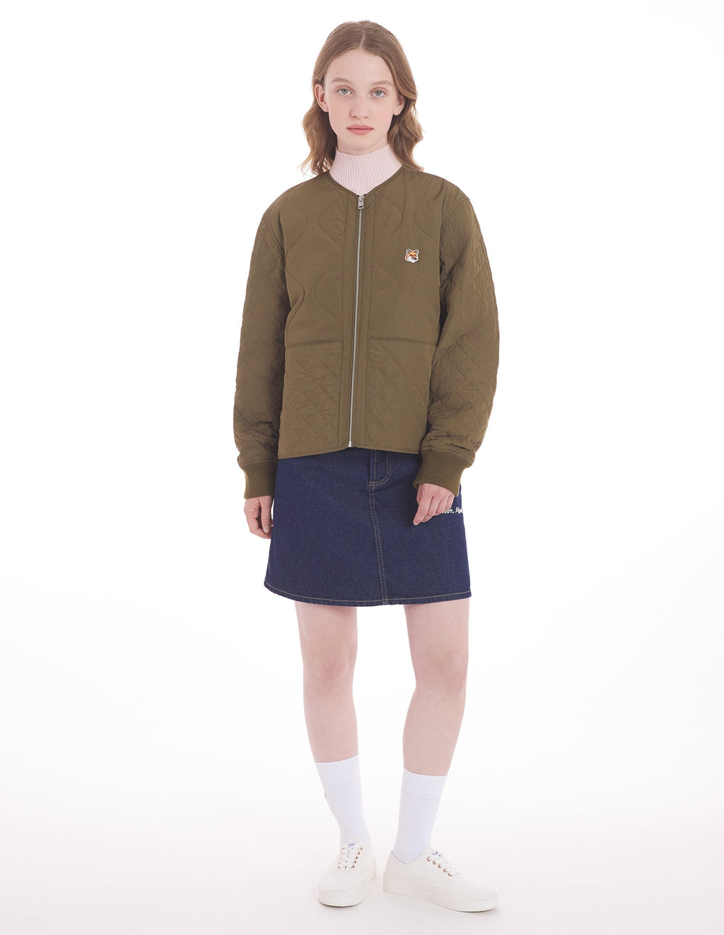 QUILTED BLOUSON IN NYLON WITH INSTITUTIONAL FOX HE