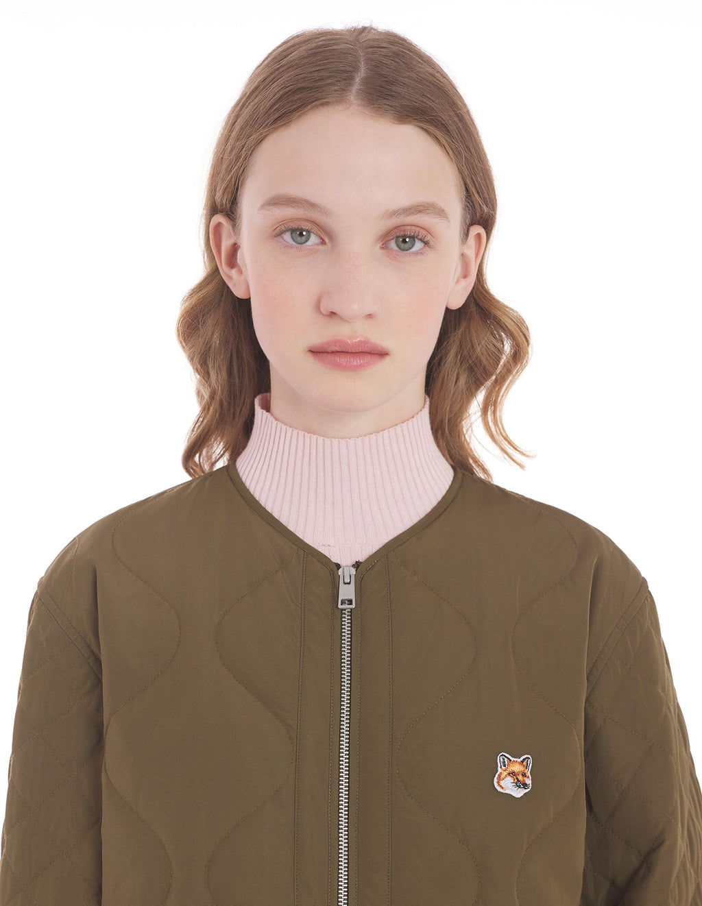  QUILTED BLOUSON IN NYLON WITH INSTITUTIONAL FOX HE