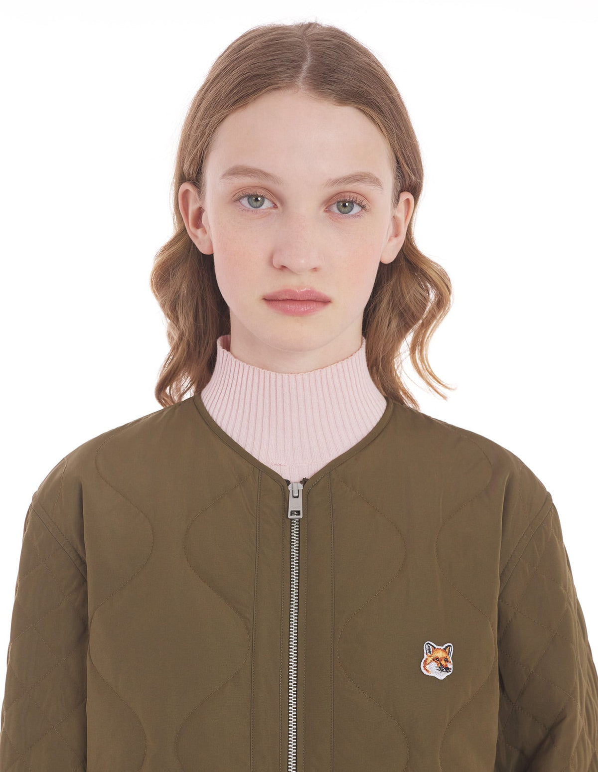  QUILTED BLOUSON IN NYLON WITH INSTITUTIONAL FOX HE