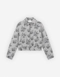  URBAN BLOUSON IN FLOWERS JACQUARD