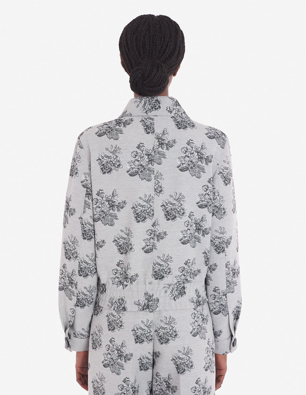  URBAN BLOUSON IN FLOWERS JACQUARD