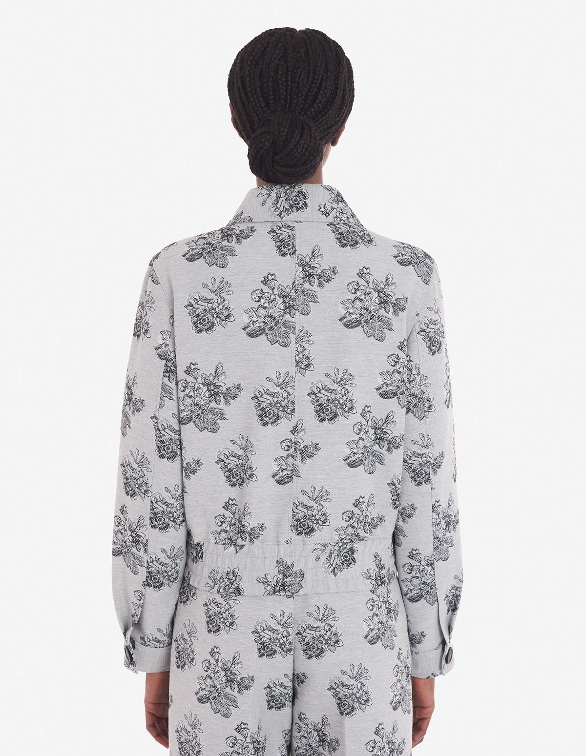  URBAN BLOUSON IN FLOWERS JACQUARD