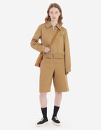  URBAN BLOUSON IN COTTON GABARDINE WITH BOLD FOX HEAD PATCH