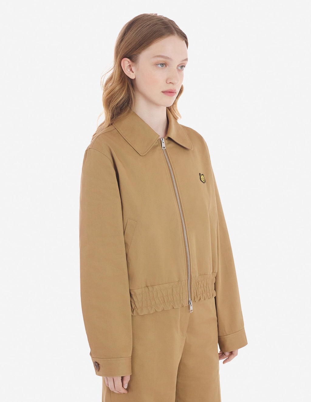  URBAN BLOUSON IN COTTON GABARDINE WITH BOLD FOX HEAD PATCH