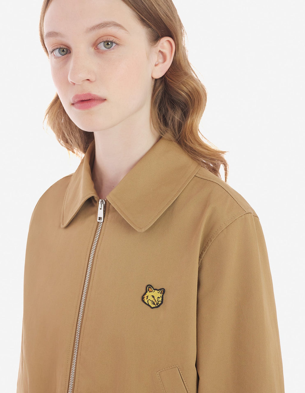  URBAN BLOUSON IN COTTON GABARDINE WITH BOLD FOX HEAD PATCH