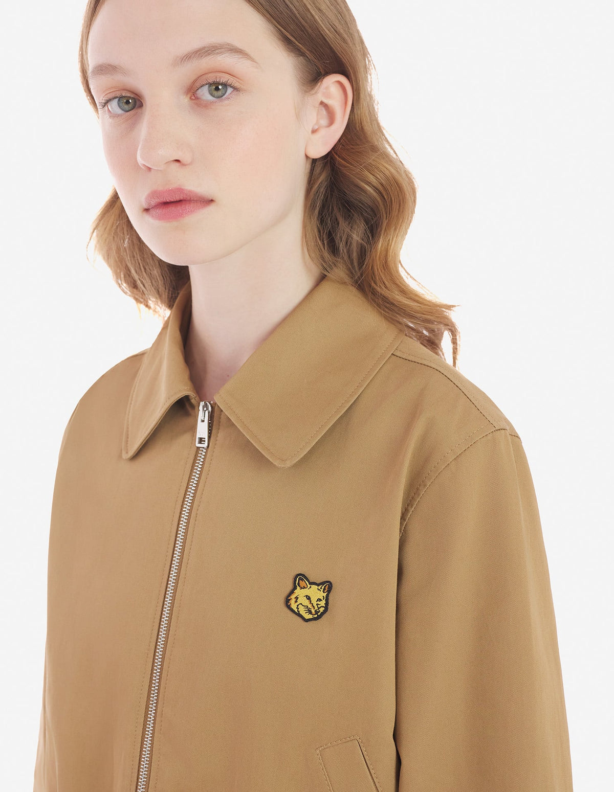  URBAN BLOUSON IN COTTON GABARDINE WITH BOLD FOX HEAD PATCH