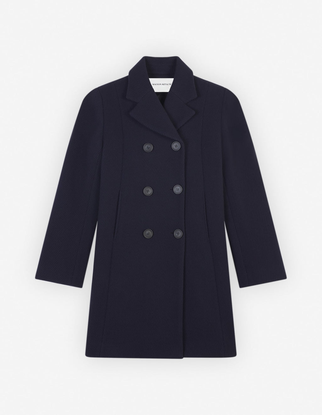  PEACOAT IN TEXTURISED WOOL BLEND TWILL