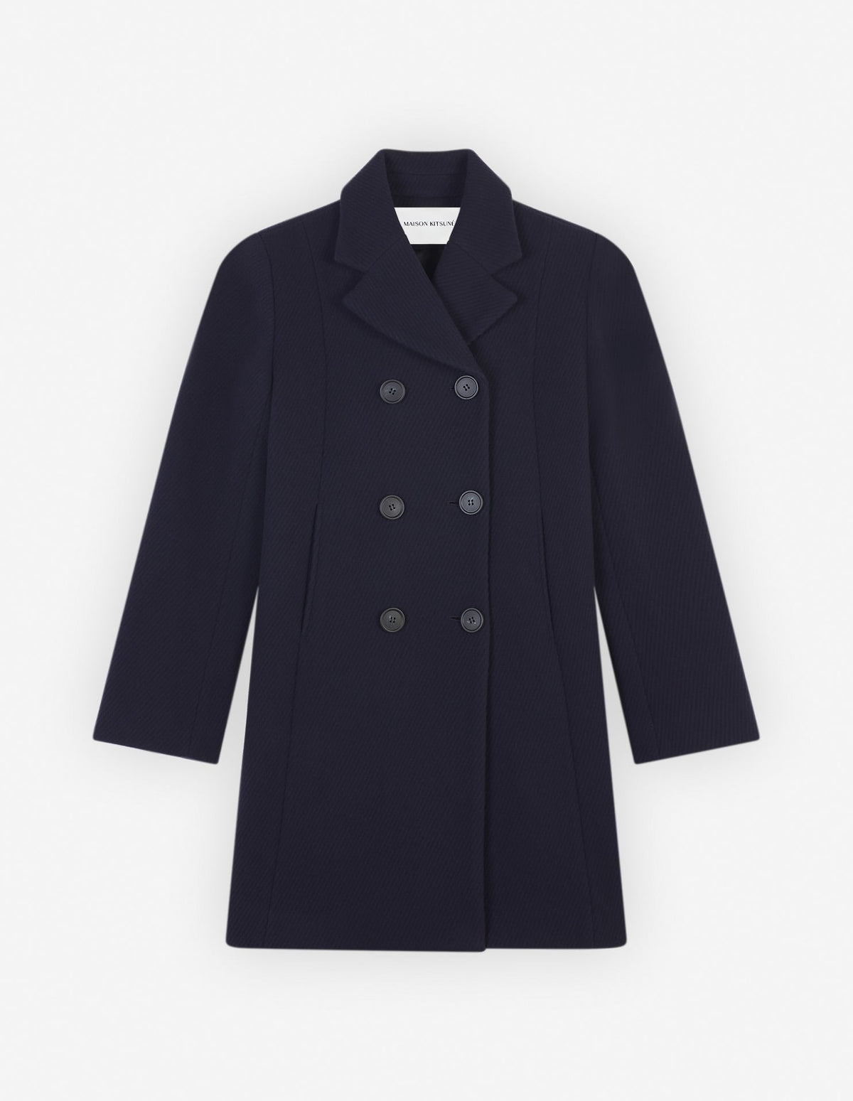  PEACOAT IN TEXTURISED WOOL BLEND TWILL