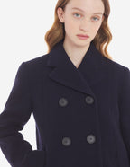 PEACOAT IN TEXTURISED WOOL BLEND TWILL