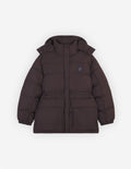  HOODED PUFFER IN NYLON WITH BOLD FOX HEAD PATCH