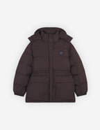  HOODED PUFFER IN NYLON WITH BOLD FOX HEAD PATCH