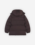  HOODED PUFFER IN NYLON WITH BOLD FOX HEAD PATCH