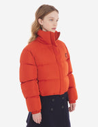  CROPPED PUFFER IN NYLON WITH BOLD FOX HEAD PATCH